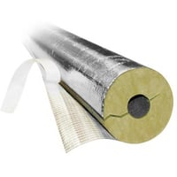 Rockwool Universal rrskl - Rrisolering med aluminiumsfolie, slids og tape, 22 mm indv. diameter, 20 isolering, slv, 1 meter