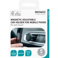 Deltaco Magnetic adjustable car holder, air vent, for mobile, black