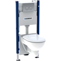 Geberit Delta Renova komplet toilet pakke - 112 cm indbygningscister med tryk, rimfree