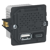 Billede af LK FUGA Stikkontakt med USB A+C, 2,4A, 1 modul - uden afdkning