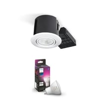 Philips Hue indbygningsspot 230V LED (rund) med Color & White Ambiance, 5,7W, 350lm, 46, G, hvid (blank) - Nordtronic