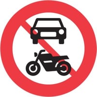 Se Forbudstavle - Motorkrsel forbudt C22,1 70cm T3 refleks, DS/EN12899-1 hos WATTOO.DK