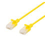 DELTACO U/UTP Cat6a tyndt patch cable, 1 meter, gul