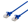 DELTACO U/FTP Cat6a tyndt patch kabel, 1 meter, blå