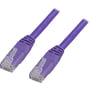 DELTACO U/UTP Cat6 patch kabel, halogenfri, 15 meter, lilla