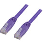 DELTACO U/UTP Cat6 patch kabel, halogenfri, 2 meter, lilla