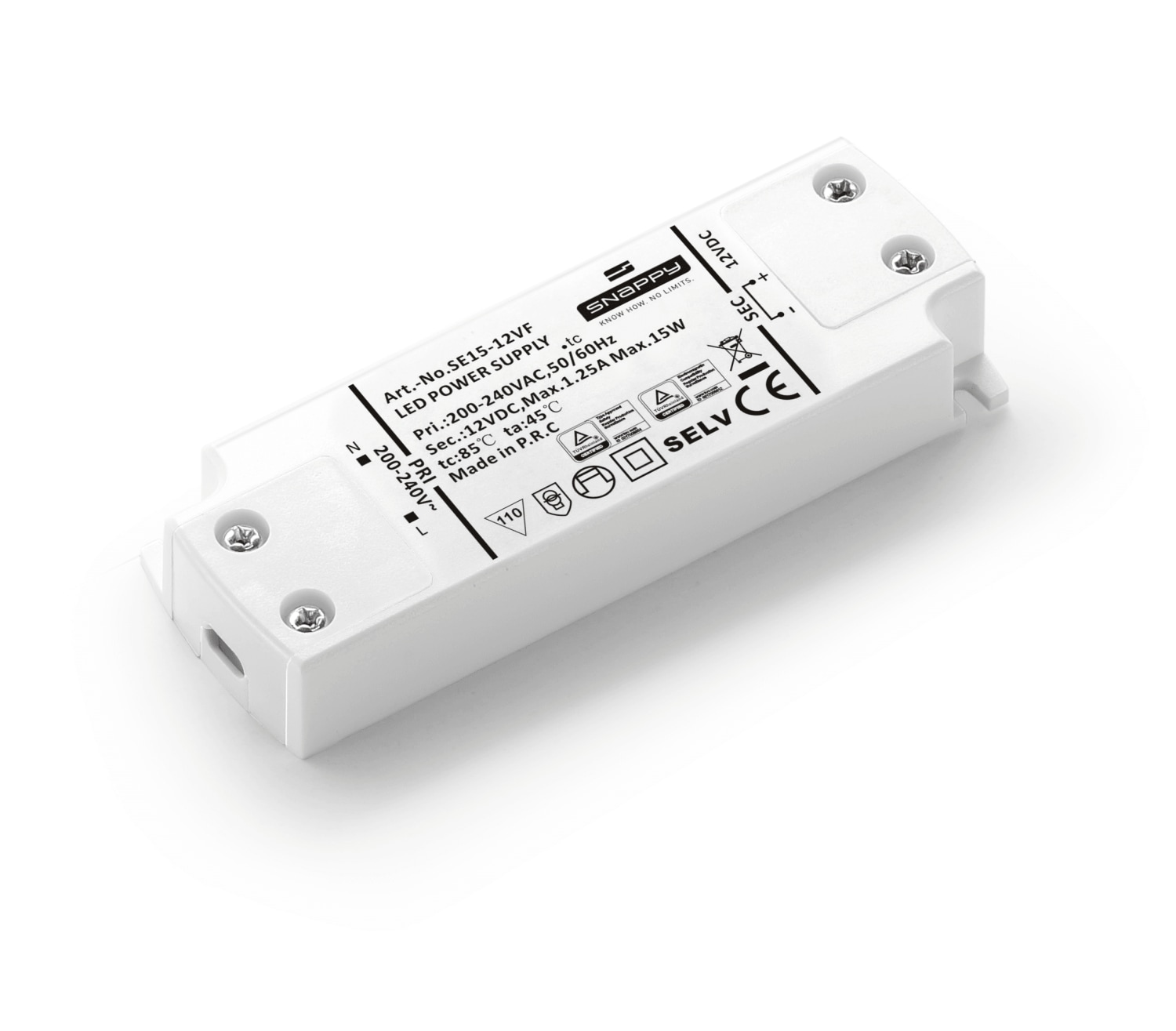 LED Driver Snappy 15W 12VDC (4262005030) billigt ‒ WATTOO.DK
