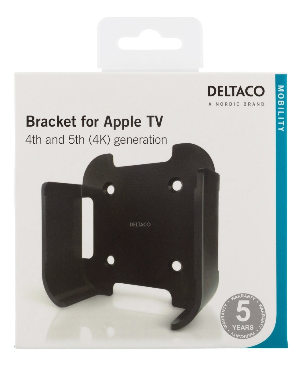 DELTACO til 4. / 5. generation af Apple TV, sort ‒ WATTOO.DK