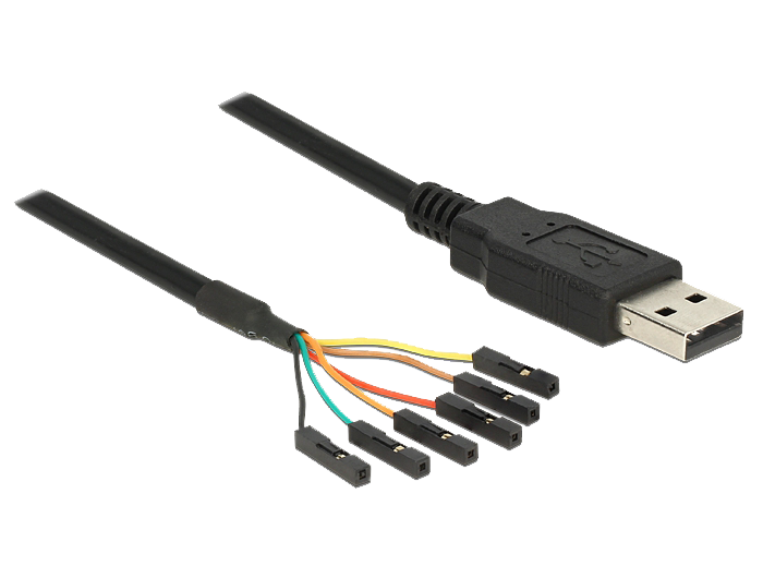 Delock USB 2.0 to TTL Converter 6 pin header female separa ‒ WATTOO.DK
